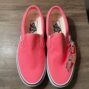 NWT Vans Pink Lemonade Classic Slip On